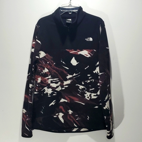 The North Face Printed TKA Glacier Quarter-Zip Long-Sleeve Pullover Medium - Picture 2 of 10
